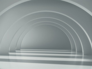 Abstract structure,Long corridor,Product showcase background,Long tunnel.3D rendering
