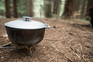 crockery dishes in the hike