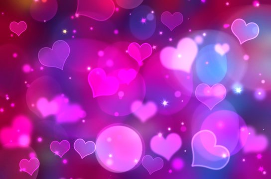 gradient sweet valentine and Christmas theme background with bokeh and glitter