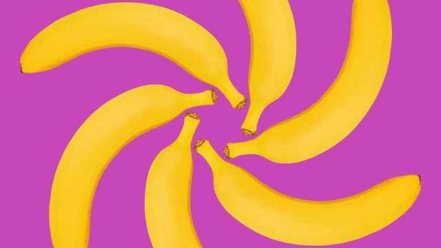 Minimal Motion art. Stylish Bananas background