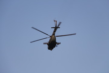 helicopter in flight