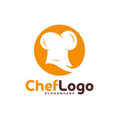 Chef Hat logo vector template. Chef emblem design. Food logo vector template.