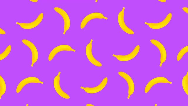 Minimal Motion design art. Bananas background