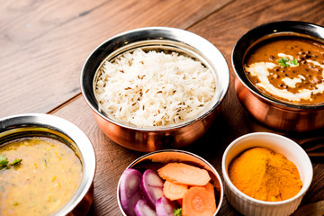 Cumin rice / Indian Jeera Rice in a bowl, selective focus