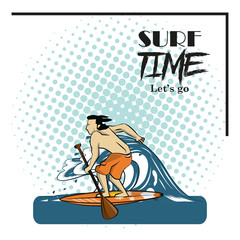 surf time theme poster