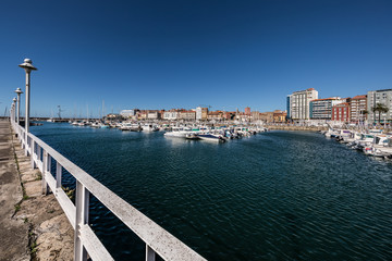 Marina of Gijon. Asturias, Spain.