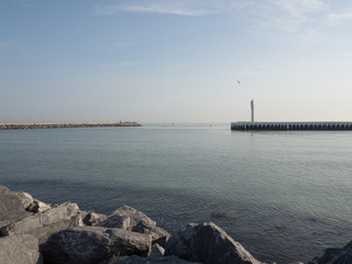 The Western breakwater in Ostend.