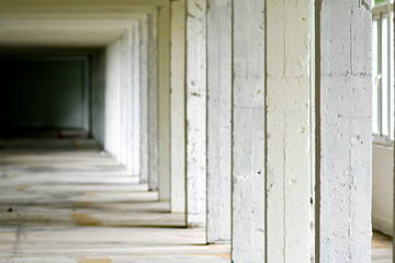 Perspective of pillars and windows