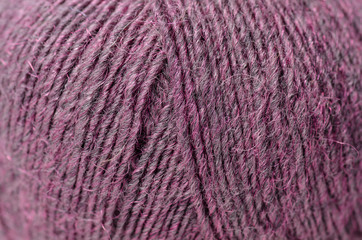 Purple wool thread macro texture material blur background