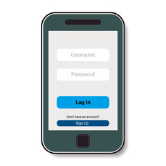 Mobile phone with authorization on the screen