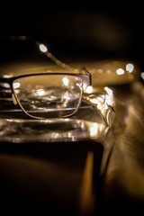 glasses and lights