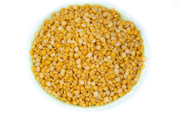 Chickpea Lentils seeds isolated on white background. 
