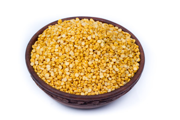 Chickpea Lentils seeds isolated on white background. 
