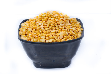 Chickpea Lentils seeds isolated on white background. 