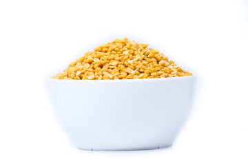 Chickpea Lentils seeds isolated on white background. 