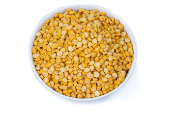 Chickpea Lentils seeds isolated on white background. 