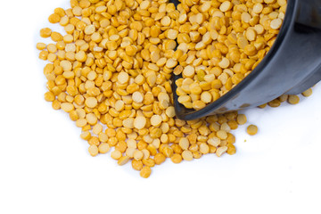 Chickpea Lentils seeds isolated on white background. 