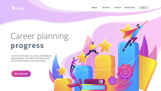 Career development concept landing page.