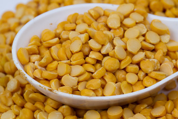 Chickpea Lentils seeds isolated on white background. 