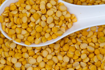 Chickpea Lentils seeds isolated on white background. 