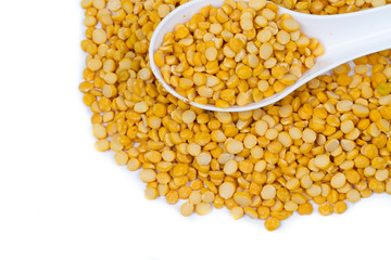 Chickpea Lentils seeds isolated on white background. 