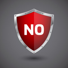 Steel shield icon no protect