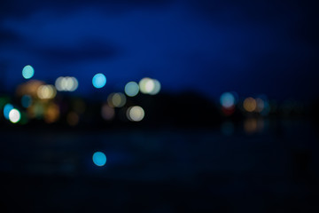Lights in the city with lights blurred background for graphic design.