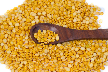 Chickpea Lentils seeds isolated on white background. 