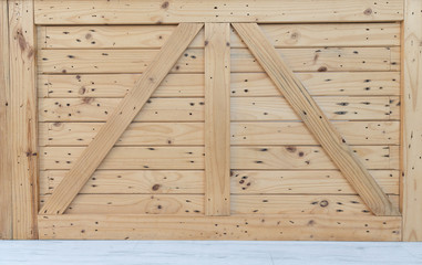 backdrop of brown wooden wall single panel texture with floor.