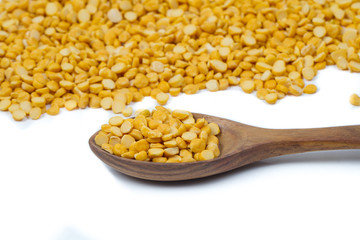 Chickpea Lentils seeds isolated on white background. 