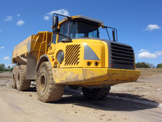 Fototapeta premium Giant Mining Earth Moving Dumper Truck Vehicle