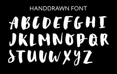 Obraz premium Hand drawn lettering set. Vector Alphabet. Custom Typography for Designs: Logo, for Poster, Invitation, etc.