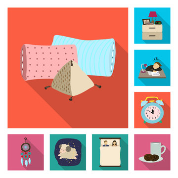 Vector illustration of dreams and night icon. Collection of dreams and bedroom stock vector illustration.