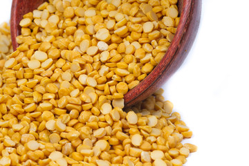 Chickpea Lentils seeds isolated on white background. 