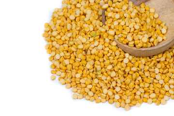 Chickpea Lentils seeds isolated on white background. 