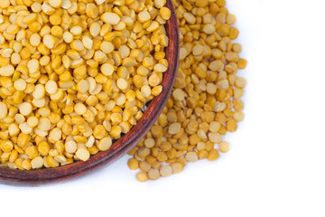 Dried fenugreek seeds isolated on white background
