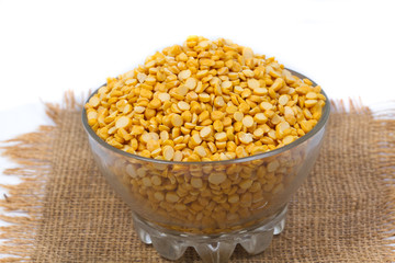 Dried fenugreek seeds isolated on white background