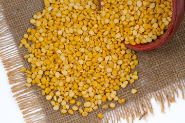 Dried fenugreek seeds isolated on white background
