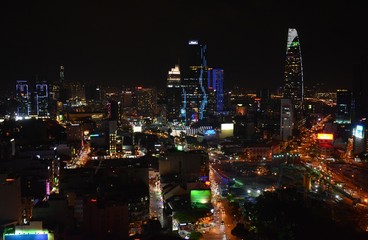 Fototapeta na wymiar Panorama Ho Chi Minh City Vietnam