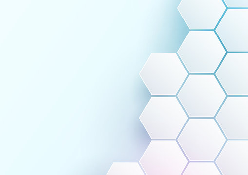 Light blue colored octagon honeycomb background