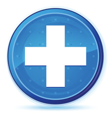 Obraz premium Plus icon midnight blue prime round button