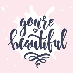 Hand drawn typography poster. Conceptual handwritten phrase.T shirt hand lettered calligraphic design. Inspirational vector