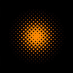 Halftone radial raster vector