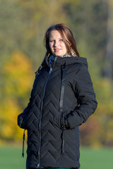 portrait of a girl in the autumn.