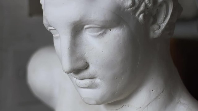 Plaster bust sculpture antique greek sculpture art