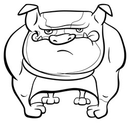 bulldog animal character color book