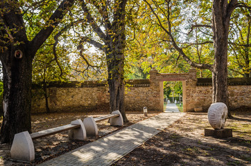 The front door of the park in Pecs 