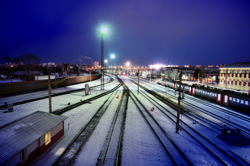 railway tracks at the station