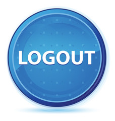 Logout midnight blue prime round button