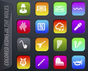 Music icons set